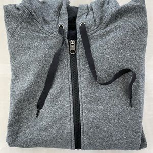 Mens M Lululemon Gray Black Full-Zip Hoodie
